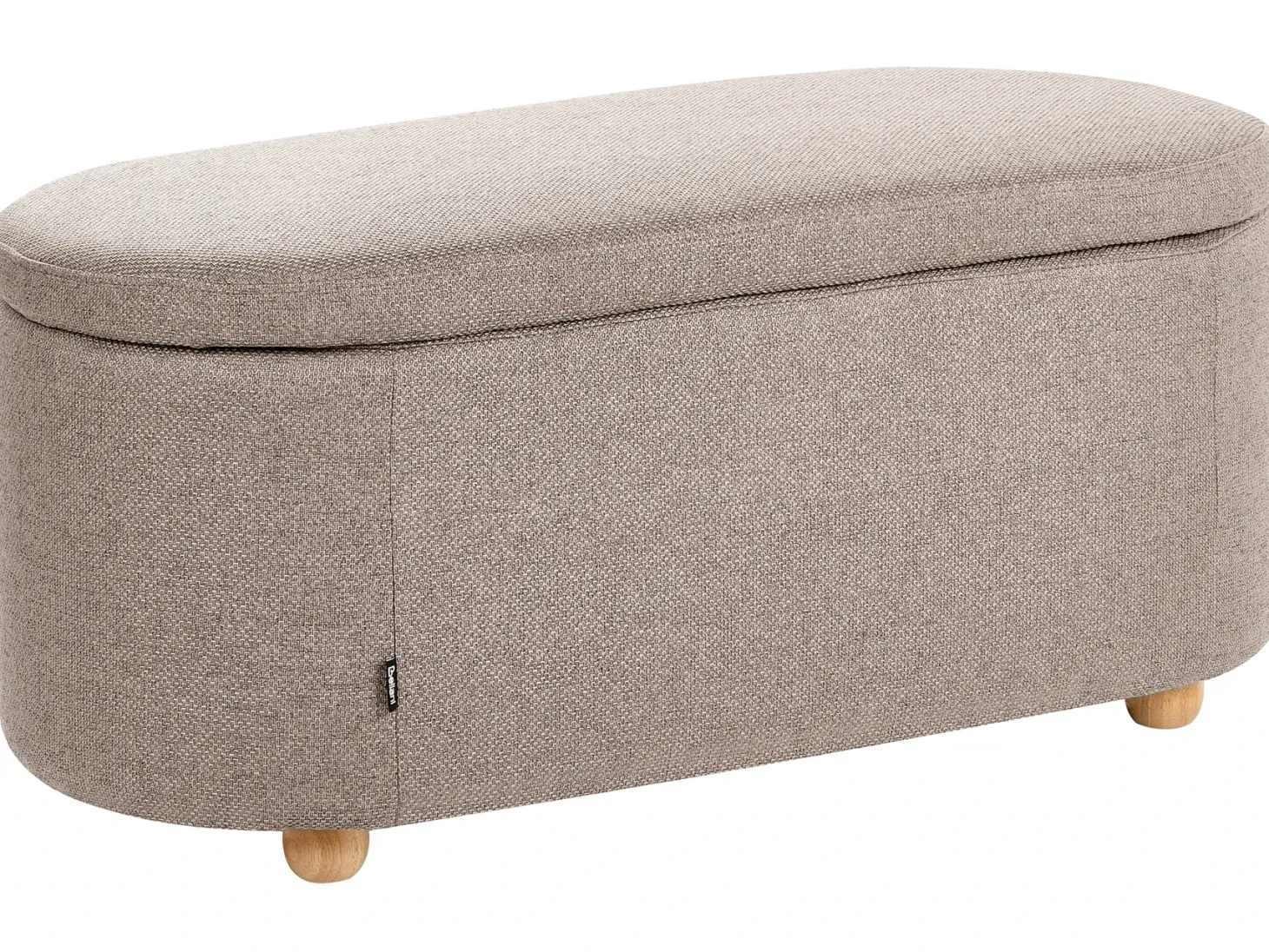 Polstret bænk med opbevaring HAYWARD 98 cm 44 cm Beige