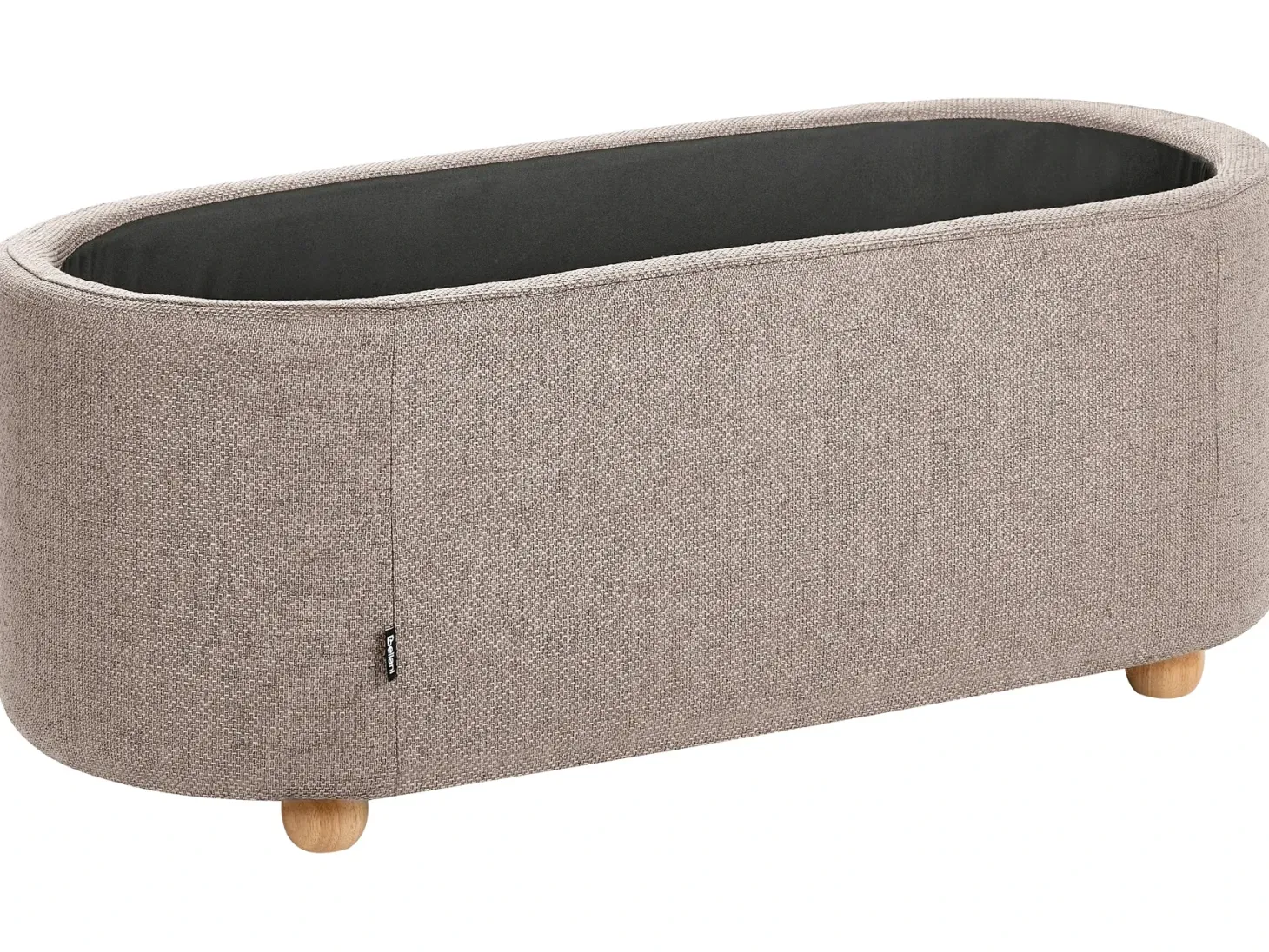Polstret bænk med opbevaring HAYWARD 98 cm 44 cm Beige