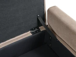 Polstret bænk med opbevaring LEWES Beige