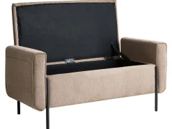 Polstret bænk med opbevaring LEWES Beige