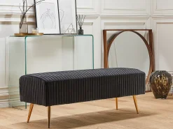 Polstret bænk PATERSON Velour Sort