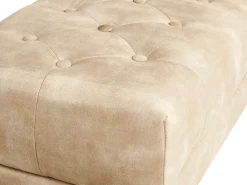 Polstret bænk ROSEVILLE Velour Beige