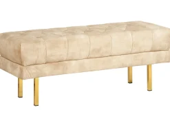 Polstret bænk ROSEVILLE Velour Beige