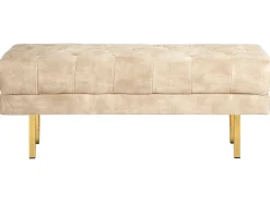 Polstret bænk ROSEVILLE Velour Beige