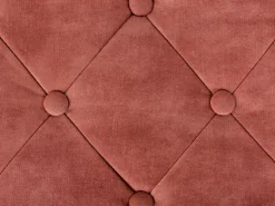 Polstret bænk ROSEVILLE Velour Lyserød