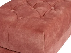 Polstret bænk ROSEVILLE Velour Lyserød