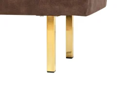 Polstret bænk ROSEVILLE Velour Mørkebrun