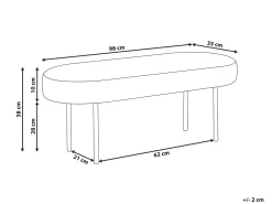 Polstret bænk WOLFEBORO Boucle Guldbrun