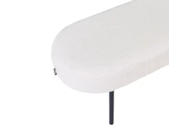 Polstret bænk WOLFEBORO Boucle Cremehvid