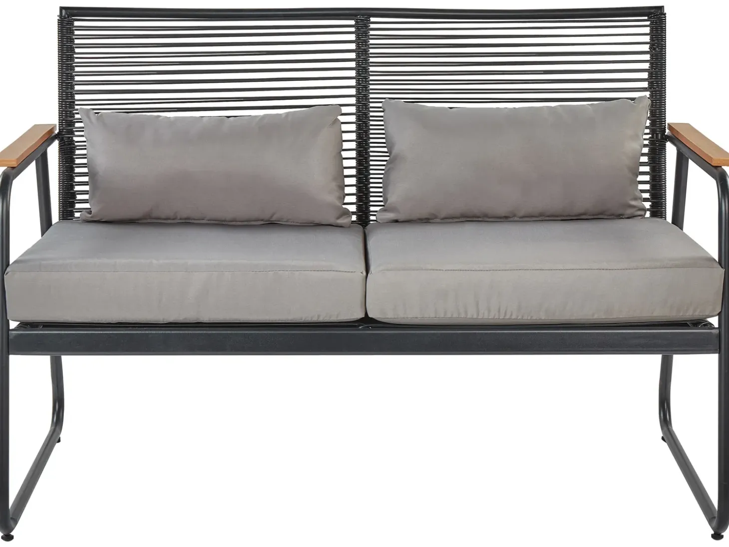 POMONTE 4 personers Loungesæt med bord Sort Metal