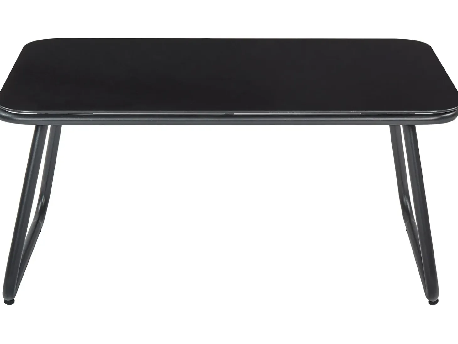 POMONTE 4 personers Loungesæt med bord Sort Metal
