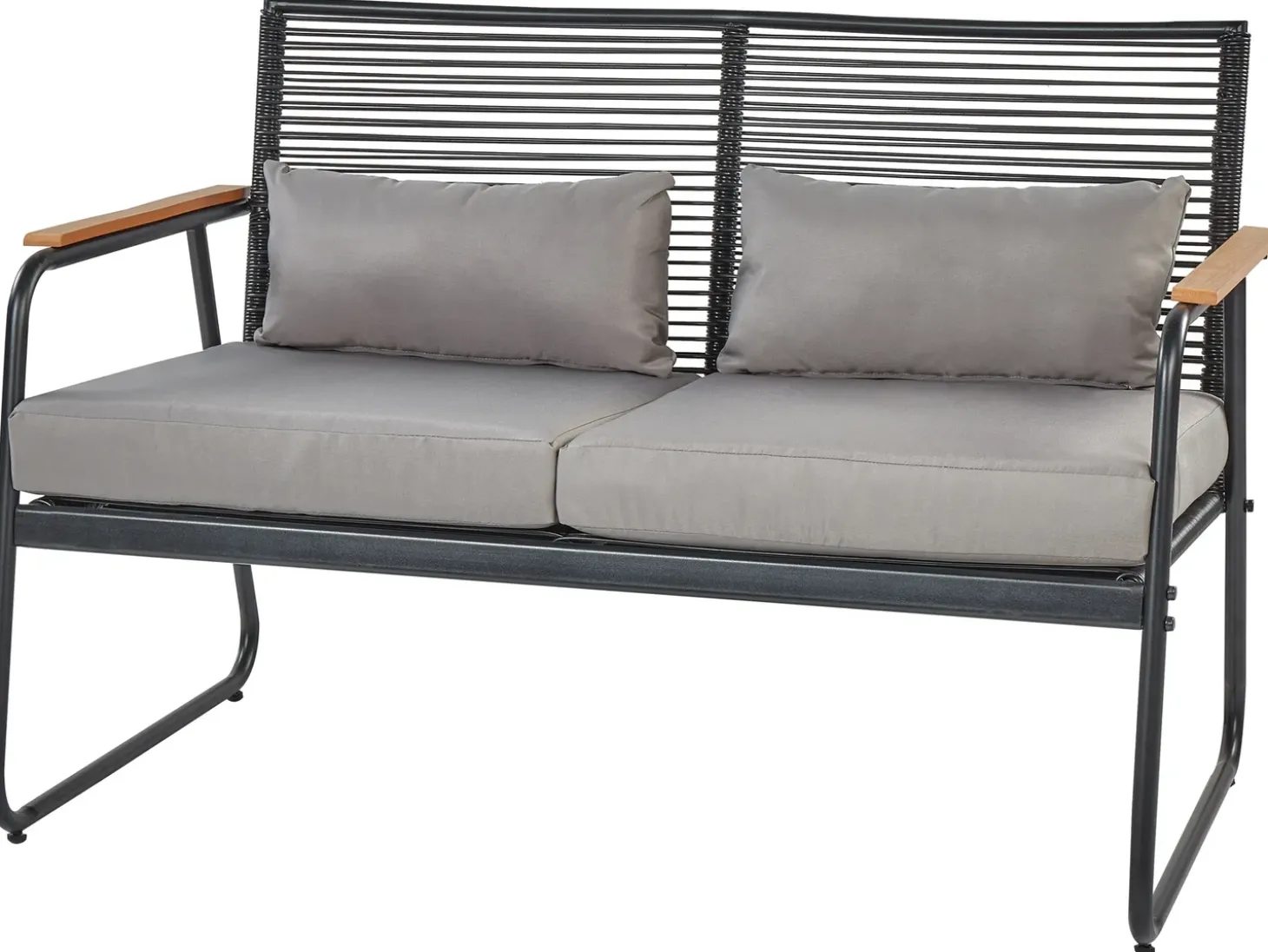 POMONTE 4 personers Loungesæt med bord Sort Metal