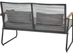 POMONTE 4 personers Loungesæt med bord Sort Metal