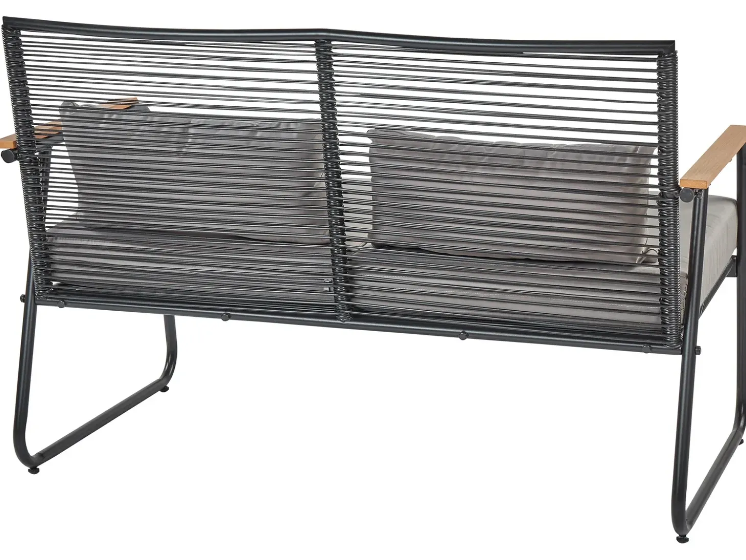POMONTE 4 personers Loungesæt med bord Sort Metal