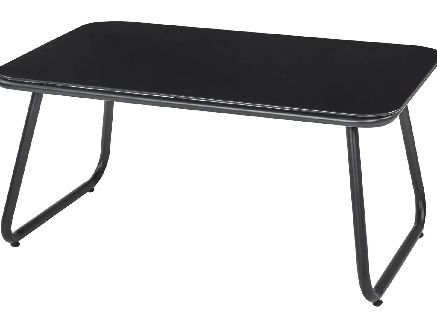 POMONTE 4 personers Loungesæt med bord Sort Metal