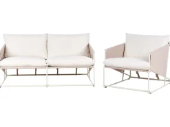 PONTE 3 personers havesofasæt Lys Beige Metal