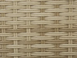 PONZA 2 personers Loungesæt med bord og fodskammel Beige PE-rattan