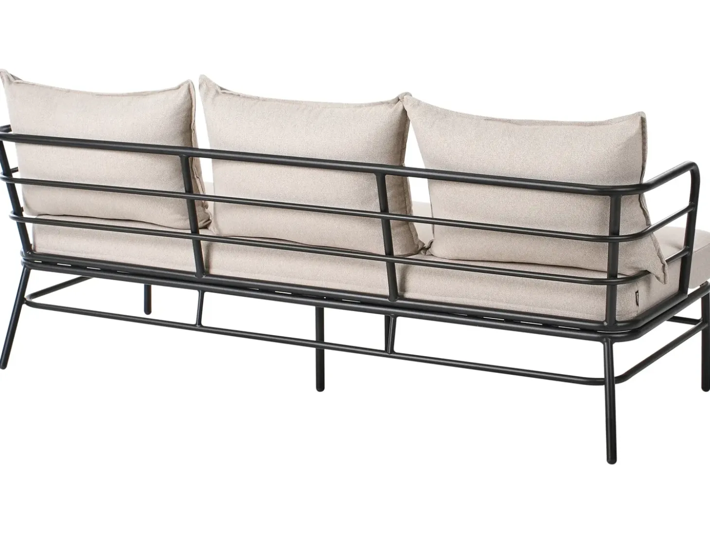 PONZONE 5 personers havesofasæt Lys Beige Metal