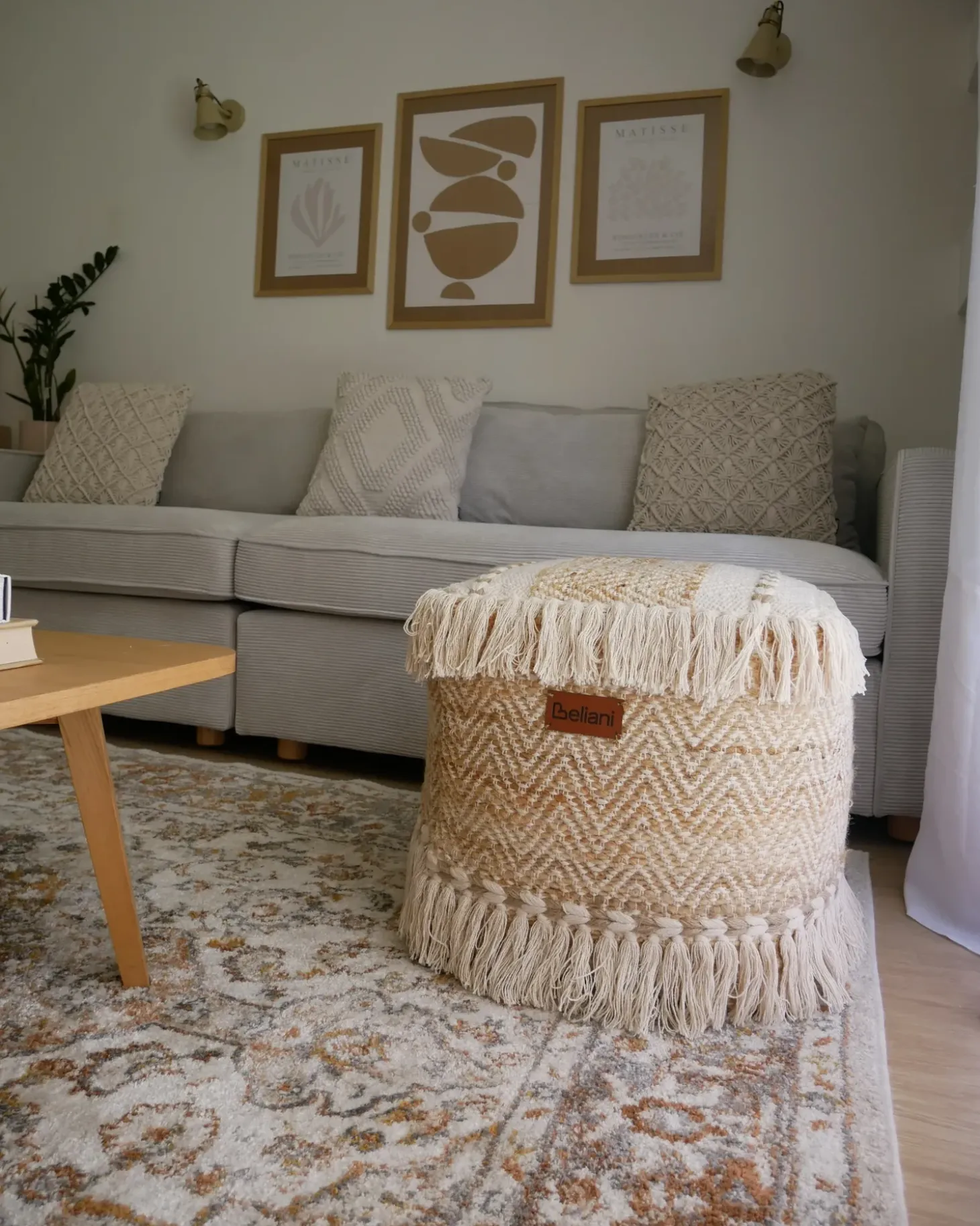 Puf ALUPOLA Jute Beige