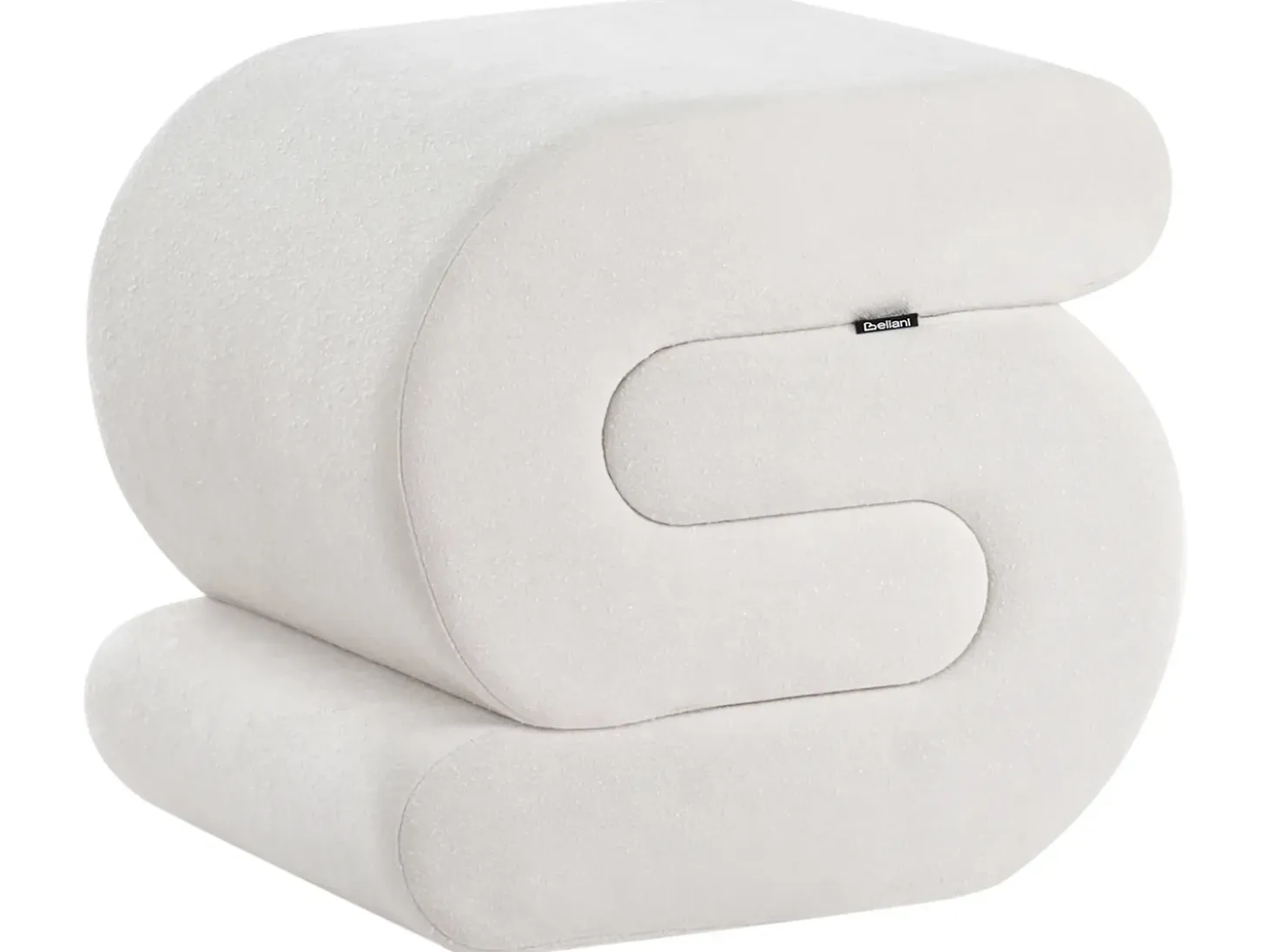 Puf ARCADIA Chenille Cremehvid