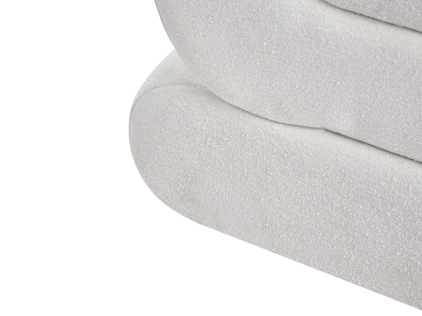 Puf ARCADIA Chenille Cremehvid