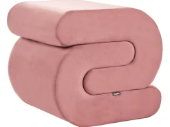 Puf ARCADIA Velour Lyserød