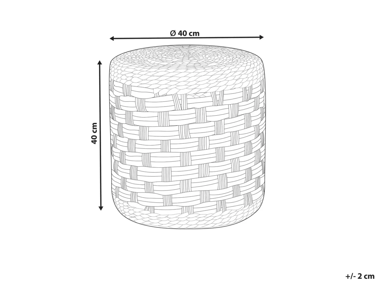 Puf BASSLET Flet Beige