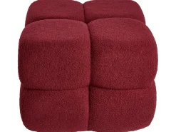 Puf CALIENTE Boucle Mørkerød