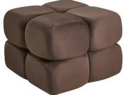 Puf CALIENTE Velour Mørkebrun