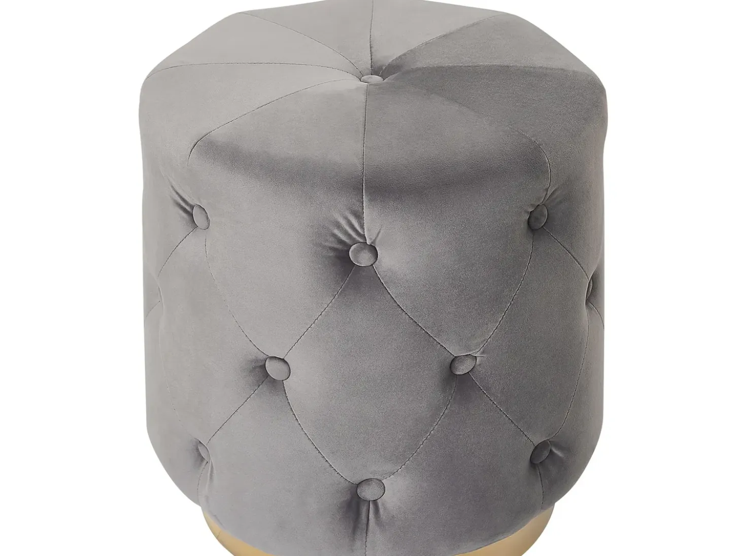 Puf CARROLLTON Velour Lysegrå