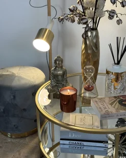 Puf CARROLLTON Velour Lysegrå