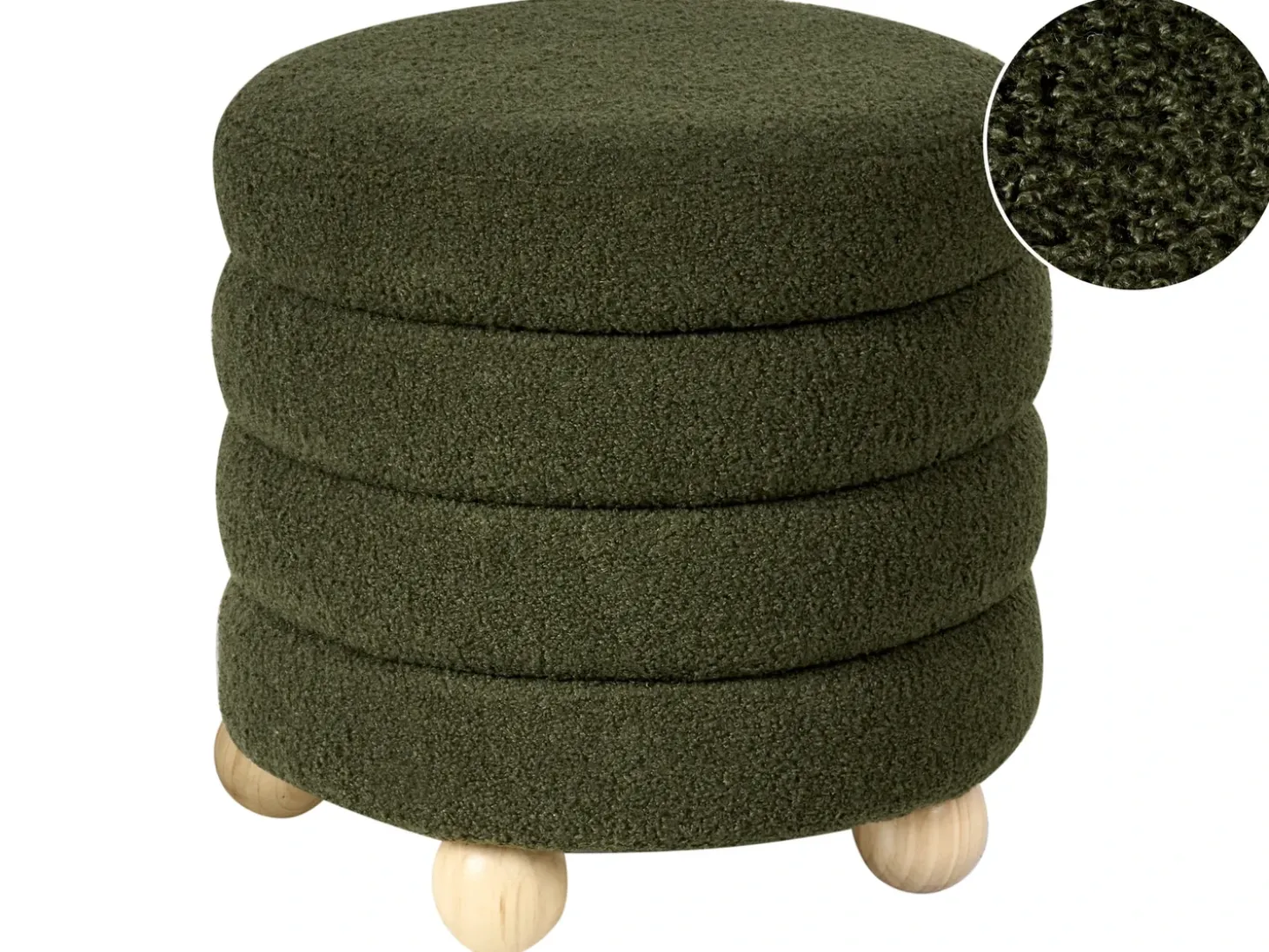 Puf CHILLY Boucle Grøn
