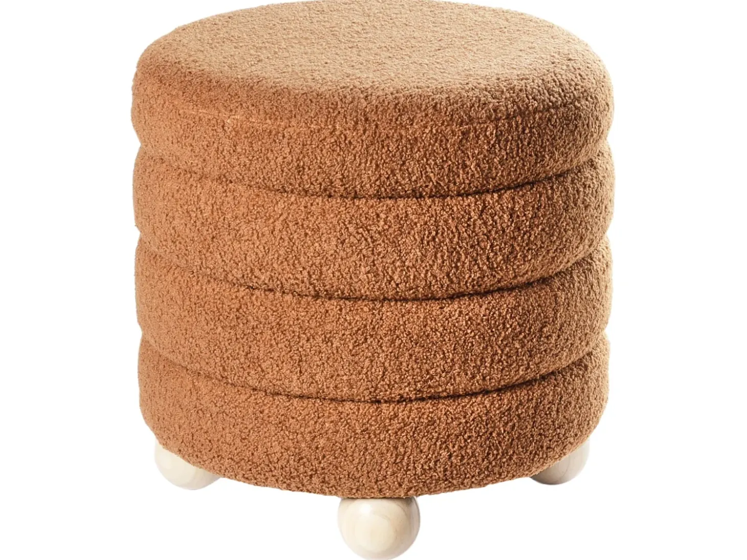 Puf CHILLY Boucle Guldbrun