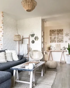 Puf CONRAD Bomuld Beige