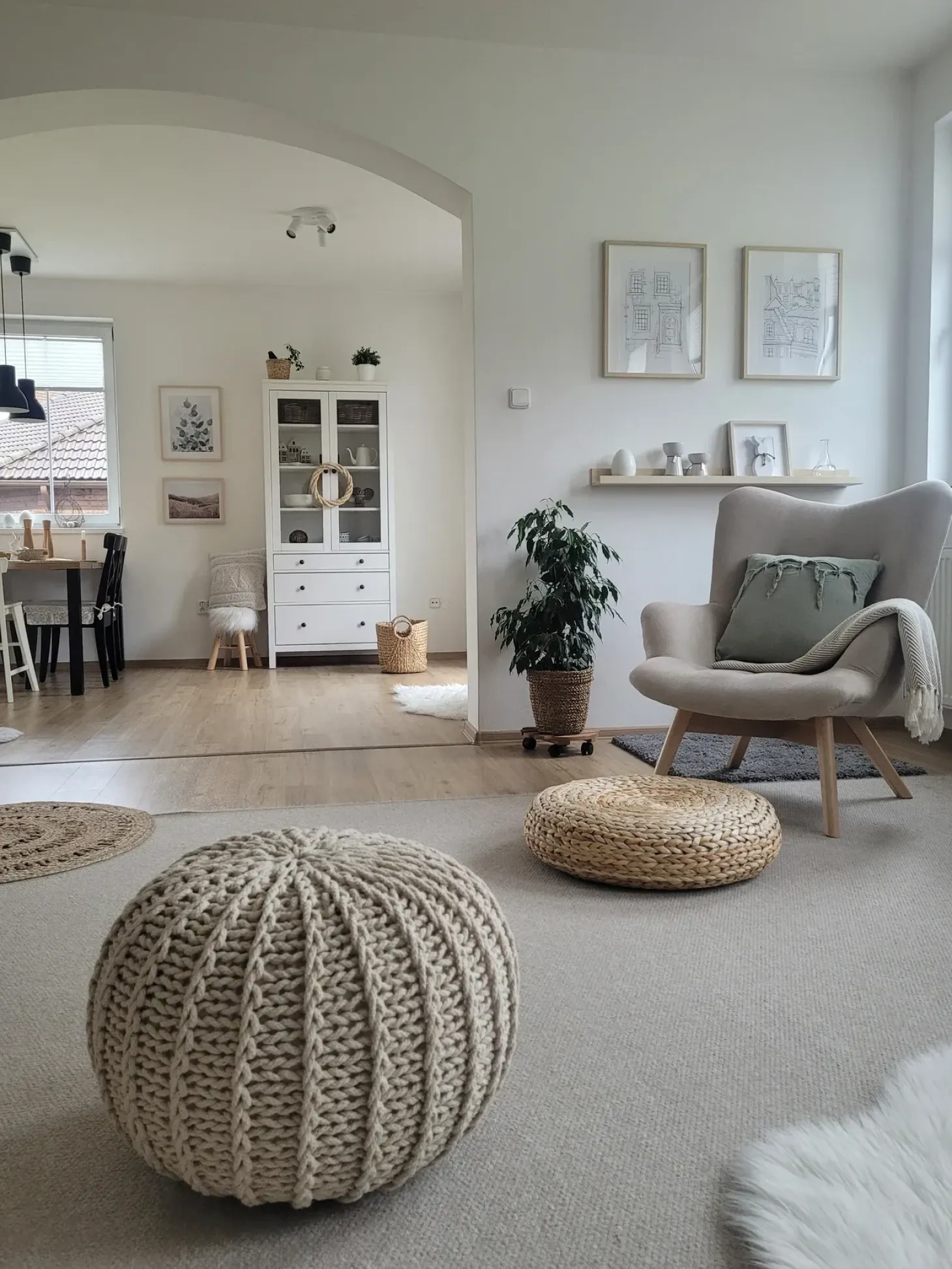 Puf CONRAD Bomuld Beige