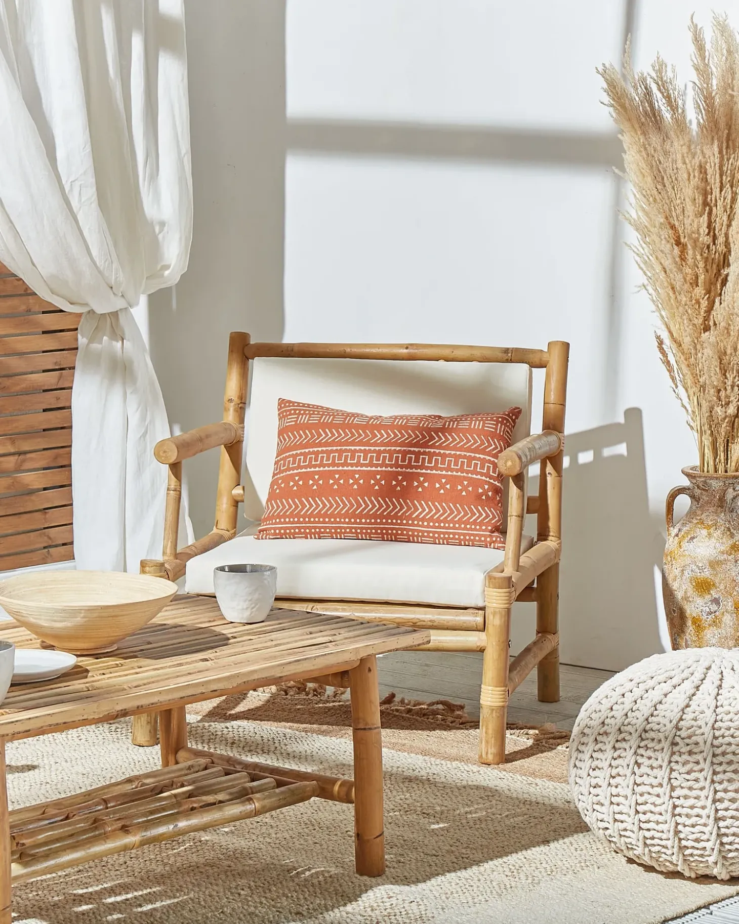 Puf CONRAD Bomuld Beige