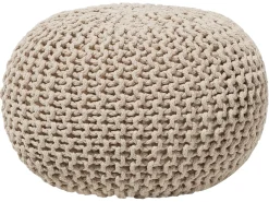 Puf CONRAD Bomuld Lys Beige