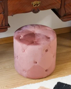 Puf COROLLA Velour Lyserød