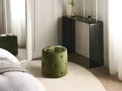 Puf COROLLA Velour Olivengrøn