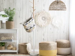 Puf DALAMA Jute Lysegrå