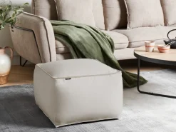 Puf DAREYN Velour Lys Beige