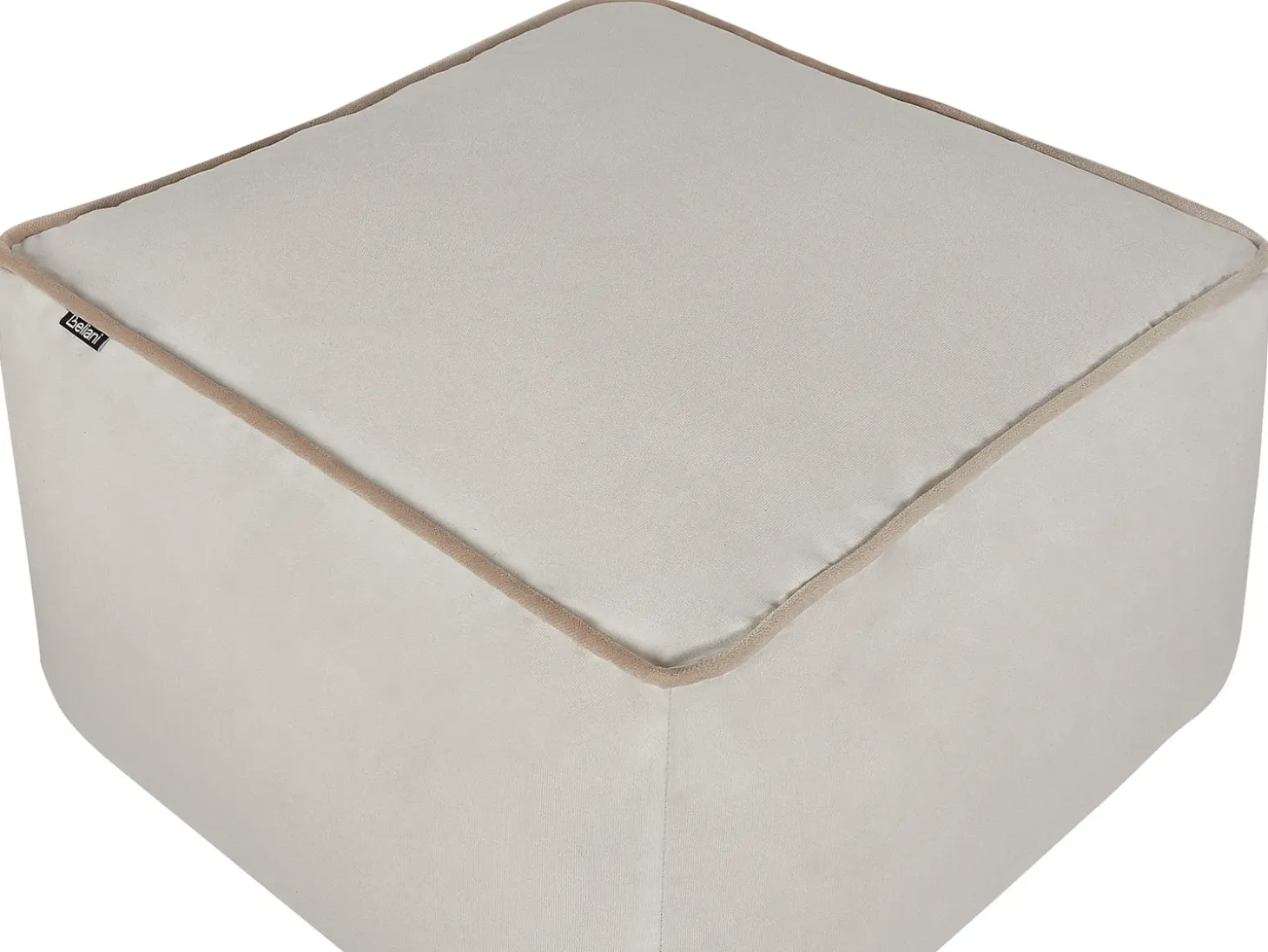 Puf DAREYN Velour Lys Beige