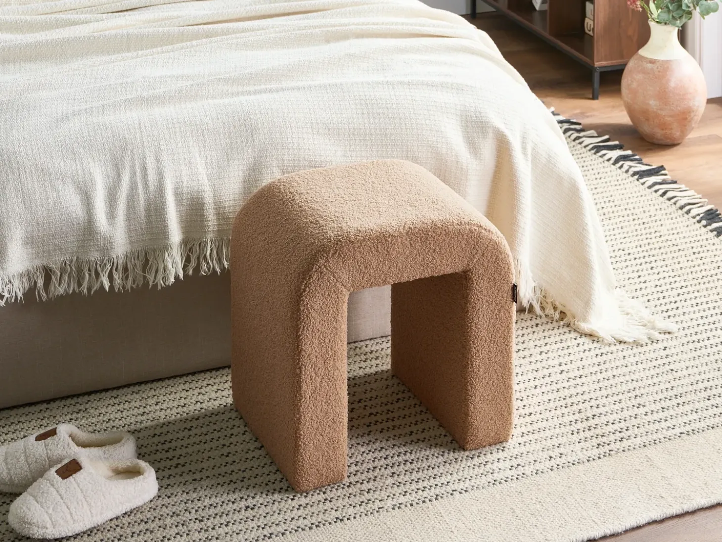 Puf ESTES Boucle Lysebrun
