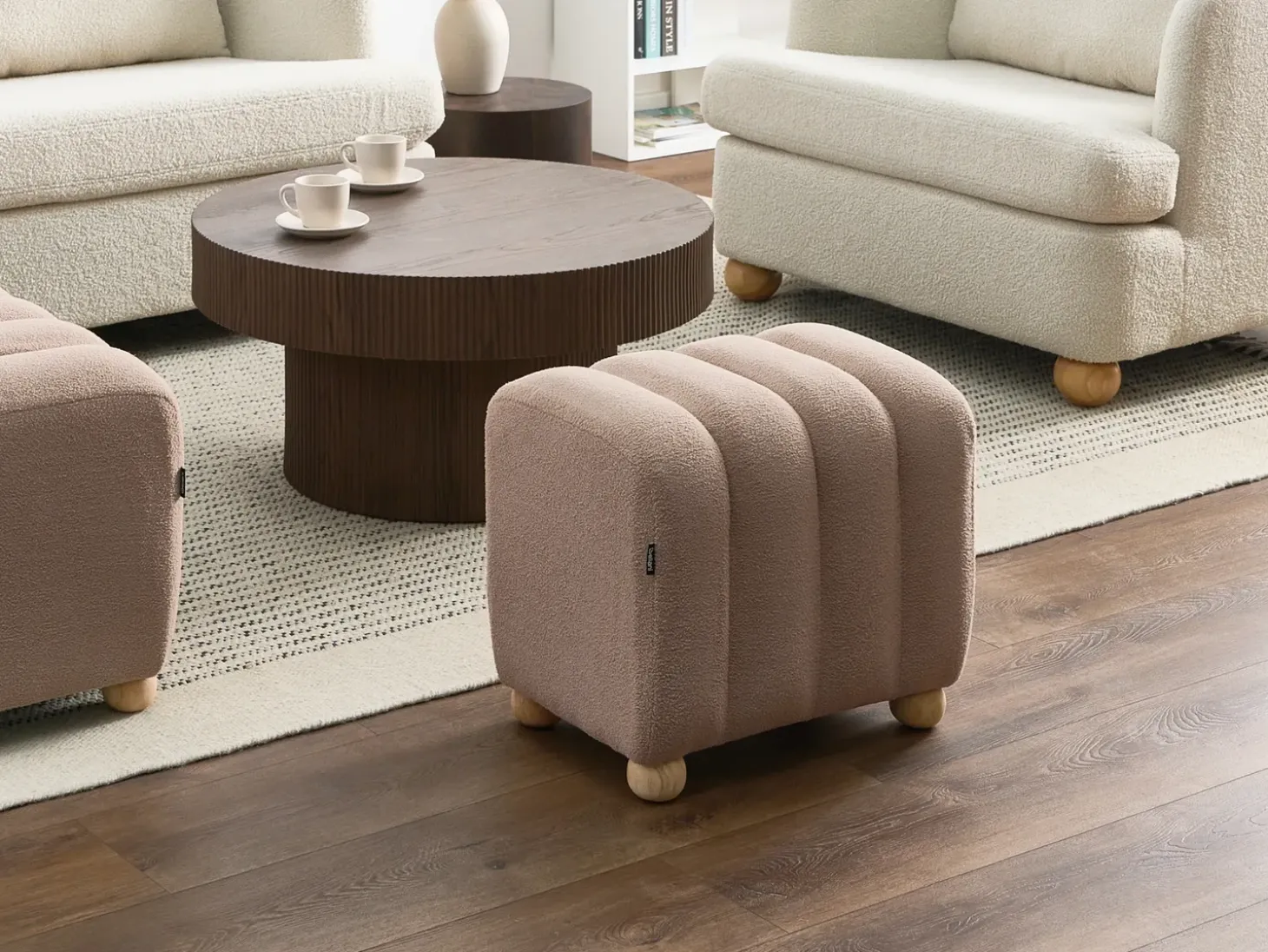 Puf IDYLLWILD Boucle Beige