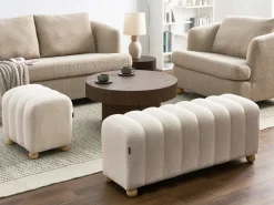 Puf IDYLLWILD Boucle Cremehvid