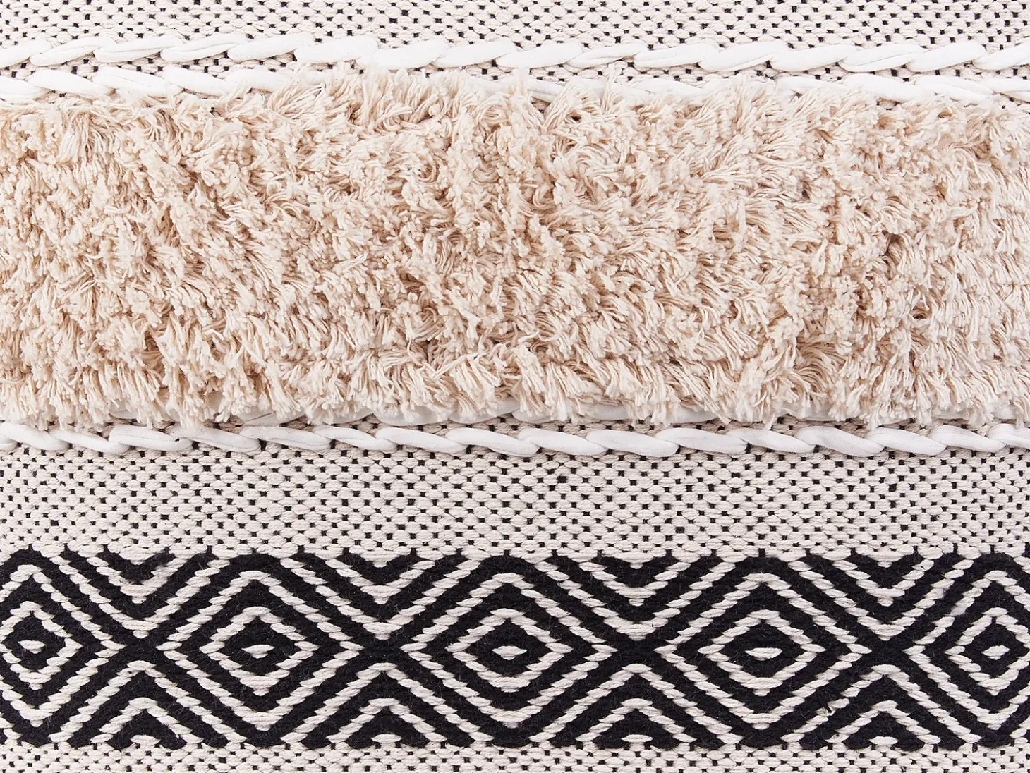 Puf KANAM Bomuld Lys Beige