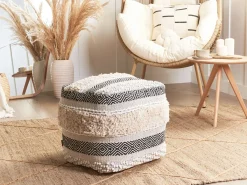 Puf KANAM Bomuld Lys Beige
