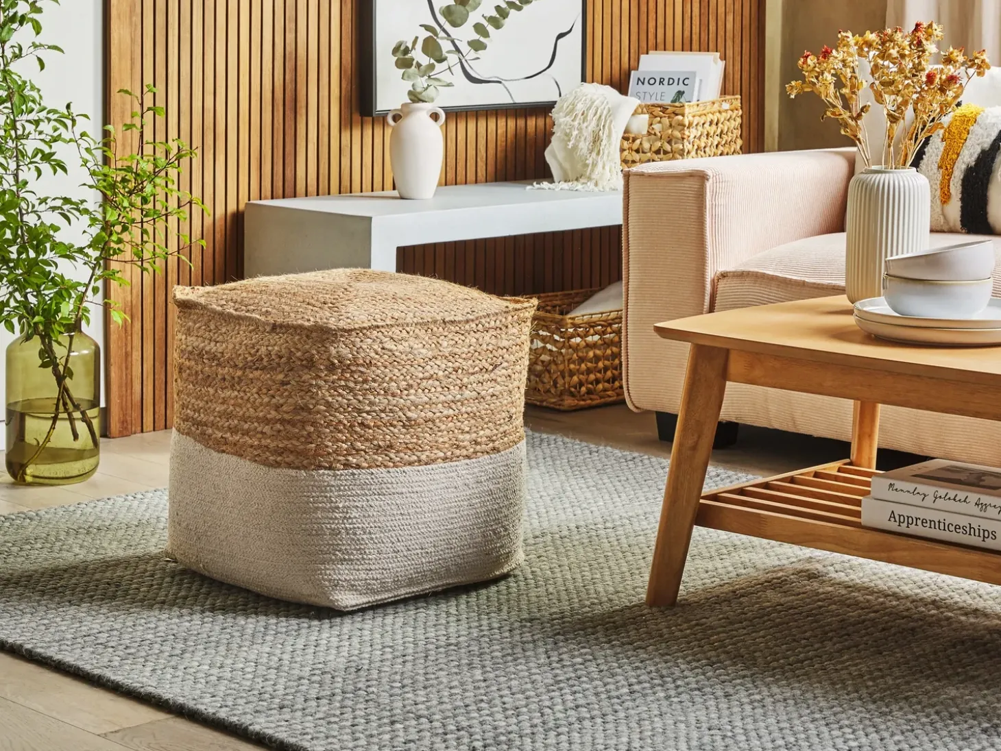 Puf KIRAMA Jute Beige