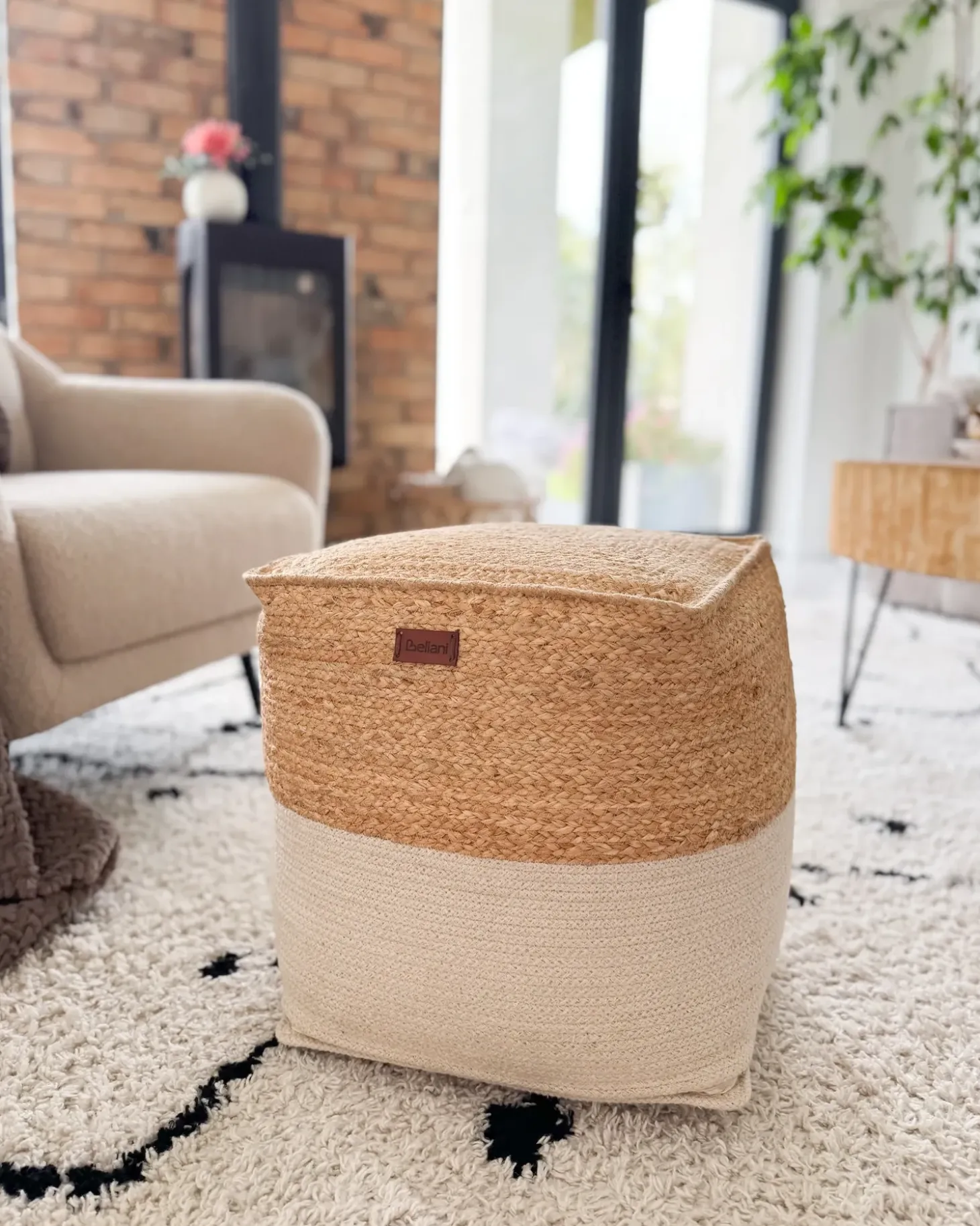 Puf KIRAMA Jute Beige