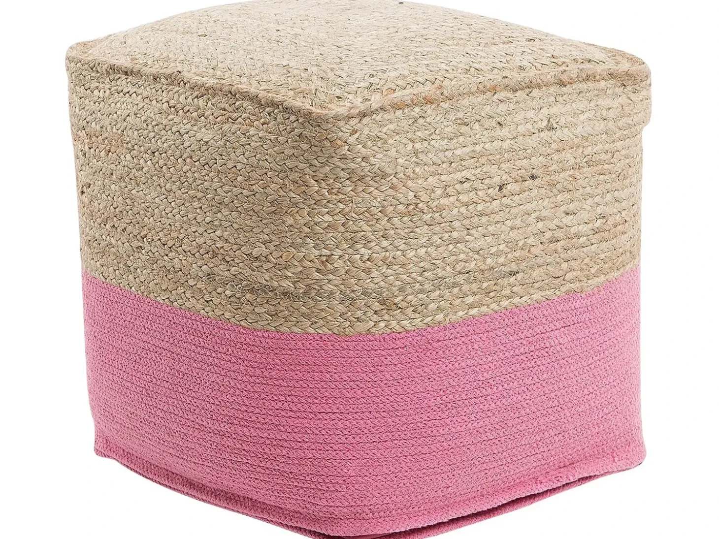 Puf KIRAMA Jute Lyserød